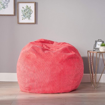 KWPZQEB Classic Bean Bag Chair with Foam Filler, Comfy Plush Fabric Gaming Bean Bag Chairs, Round Sofa for Living Room, Bedroom, College Dorm