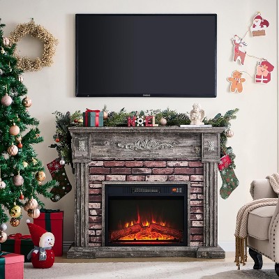 Sincido 43" TV Stand wth Electric Fireplac, Remote Control, Adjustable Flame Level for Living Room