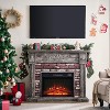 Sincido 43" TV Stand wth Electric Fireplac, Remote Control, Adjustable Flame Level for Living Room - 2 of 4