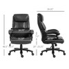 TiramisuBest PU Leather Office Chair for Desk, Modular Sectional Sofa with Storage, Sideboard Buffet Style Design for Living Room - 3 of 4