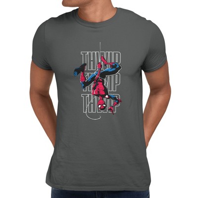 Marvel Spider-Man Mens Spider Man Thwip Comic Style Swing T-Shirt