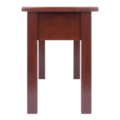 Walnut Medium Wood Storage Bench for Entryway