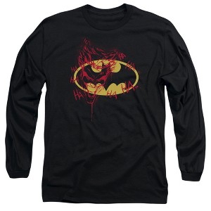 Men’s Batman Joker Graffiti Long Sleeve T-Shirt - 1 of 4