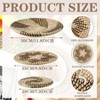 3 Pcs Boho Wall Basket Decor Handmade Bulrush Woven Baskets Farmhouse Hanging Decor Living Room Kitchen Table Settings - 3 of 4