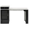 YOOCOZZ 59.5" Kitchen Island with Extendable Dining Table, Double-sided Storage, 2 Drawers + Open Shelves, Power Outlet - 2 of 4