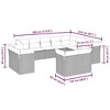 vidaXL Garden Sofa Set Brown PE rattan, powder-coated steel Large - 3 of 4