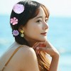 Unique Bargains Women's Fake Flowers Hair Clips Purple 16 Pcs - 2 of 4