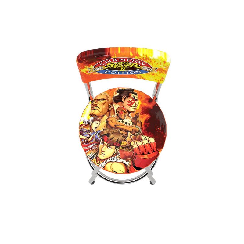 Arcade1Up Street Fighter II Champion Edition Swivel High Back Stool, 5 of 6