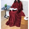 PAVILIA Fleece Wearable Blanket with Sleeves, Warm Cozy Soft Functional Lightweight Sleeved Throw Adults Men Women - 2 of 4