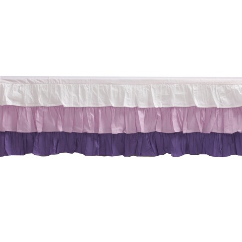 Purple ruffle crib store skirt