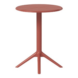 WestinTrends Playa 23.5" Outdoor Polypropylene Resin Round Patio Bistro Dining Table for 2 - 1 of 4