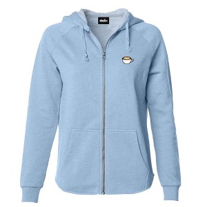 Dalix Cappuccino Embroidered Fleece Zip Hoodie Cold Fall Winter Women - 1 of 4