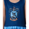 Harry Potter Girls All Houses Crest Logo Tank Stripe Accent Pajama Nightgown - 3 of 4