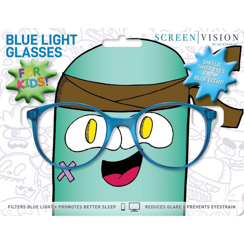 ICU Eyewear Kids Screen Vision Blue Light Filtering Round Glasses, 5 of 6
