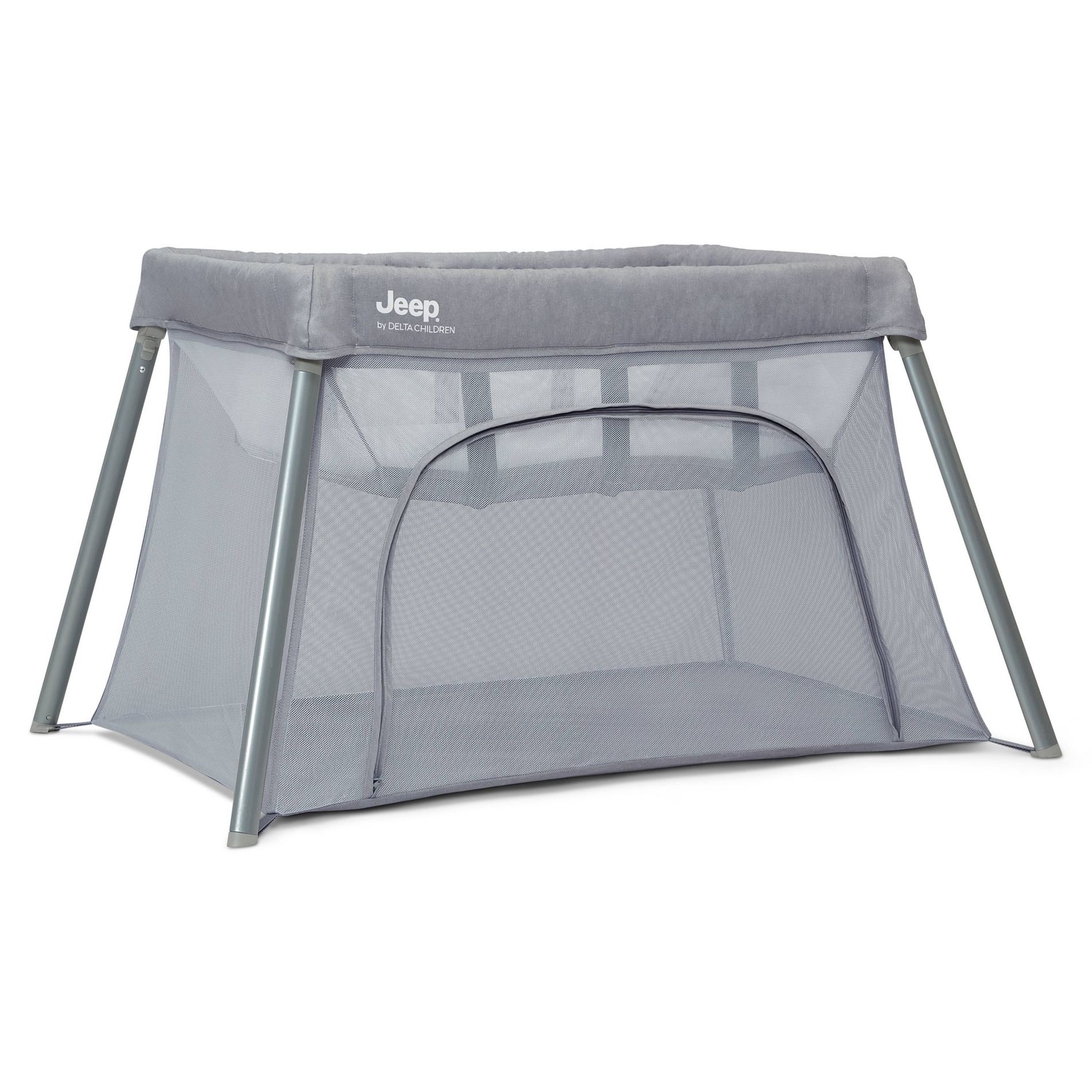 Jeep Horizon Compact Travel 2-in-1 Playard and Bassinet - Light Gray