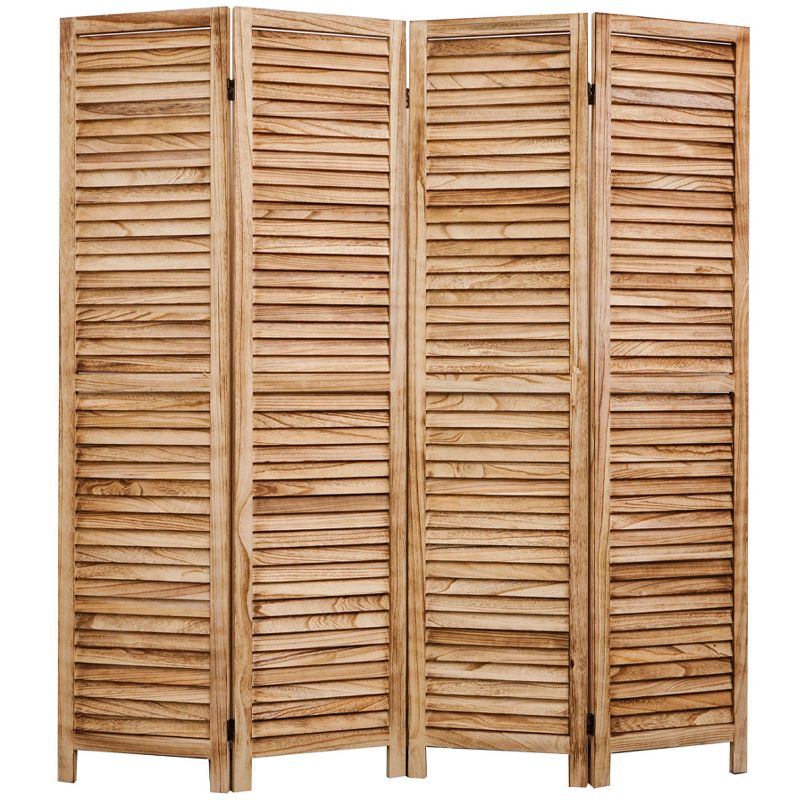 Legacy Decor Room Divider Full Length Wood Shutters Louver, 1 of 4