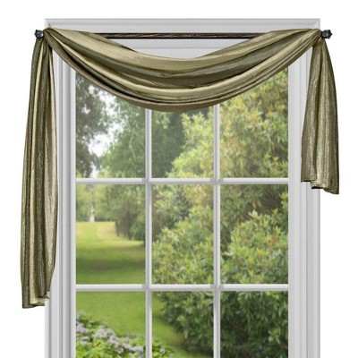 Kate Aurora Royal Ombre Crushed Semi Sheer Single Window Scarf Treatment