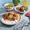 Gibson Home Heidy 12 Piece Hand Painted Durastone Dinnerware Set in Red - 4 of 4