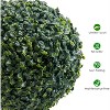 Artificial Topiary Ball Trees, Fake Greenery Milan Grass Ball Tree for Front Porch, Indoor Walkway, Entryway, Set of 2 - 3 of 4