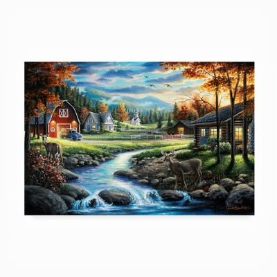Chuck Black Country Living Landscape Canvas Art in Dark Tones