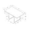 Monarch Specialties Dining Table 60Inch Rectangular Kitchen Dining Room Laminate White Contemporary Modern - 3 of 4