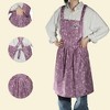 Unique Bargains Cross Back Aprons with Pockets Adjustable Painting Pinafore Purple 1 Pc - 4 of 4