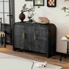 Dexmalle Retro Curved Sideboard with Adjustable Shelves,Antique Black - 2 of 4