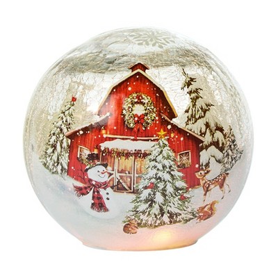 The Lakeside Collection Christmas Lighted Glass Globes