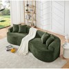 112'' Modern Curved 4-Seater Sectional Sofa with Soft Chenille Fabric, No Assembly Needed - 2 of 4
