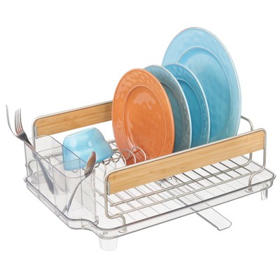 Mdesign Alloy Steel Sink Dish Drying Rack Holder With Swivel Spout,  Amber/bronze : Target