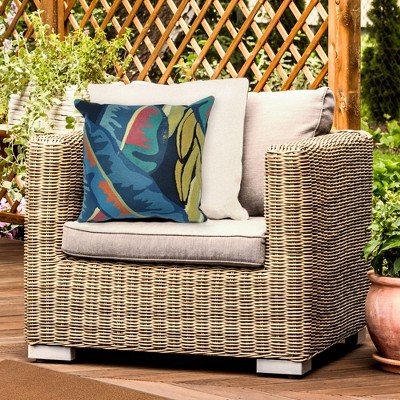 Tropical Multicolor Polyester Indoor/Outdoor Pillow 20"x20"