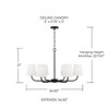 Capital Lighting Brody 6 - Light Chandelier in  Matte Black - 4 of 4