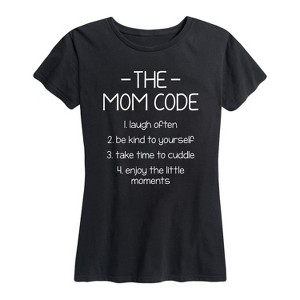 Women's - Instant Message - The Mom Code Short Sleeve Graphic T-Shirt - 1 of 4