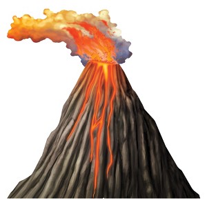 Beistle Luau Volcano Stand-Up, 3.5' x 3.5', (1/Box) Multicolored - 1 of 4