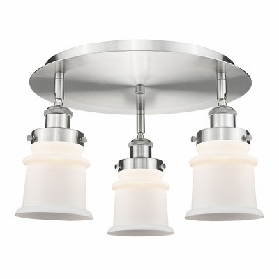 Canton - 3 Light Flush Mount In Industrial Style-9 Inches Tall and 17 Inches Wide