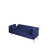 71" Velvet 2-Seater Convertible Sofa with Pillows & Golden Metal Legs - 4 of 4