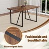 PAGED Rectangle Dining Table Modern Kitchen Table with MDF Tabletop and Metal Legs, 55.1" Living Room Table for 4/6 Person - 3 of 4