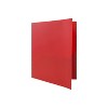 JAM Paper Plastic Two-Pocket School POP Folders w/Metal Prongs Clasps Red 382ECREDD - 4 of 4
