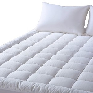 Itopfox Queen Mattress Pad with Pillow Top, Quilted Fitted Protector, Cotton Surface for Cooling Comfort, Deep Pocket Design, Machine Washable - 1 of 4