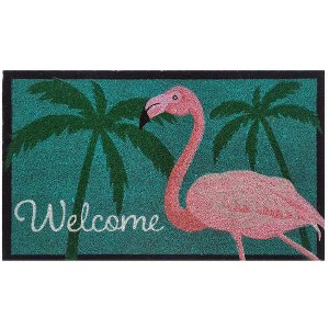 Briarwood Lane Summer Coir Doormat 30x18 Flamingo For Summer Coir Doormat - 1 of 2