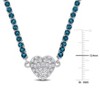 EVERLY JEWELRY  |   12 7/8 CT TGW Blue Topaz - London Created White Sapphire Necklace With Chain Silver Length (inches): 17 - 2 of 4