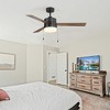 Airsurfer 52" Ceiling Fan with Light in Matte Black and Plywood Blades 3-Blade Pull Chain Propeller Design - 4 of 4