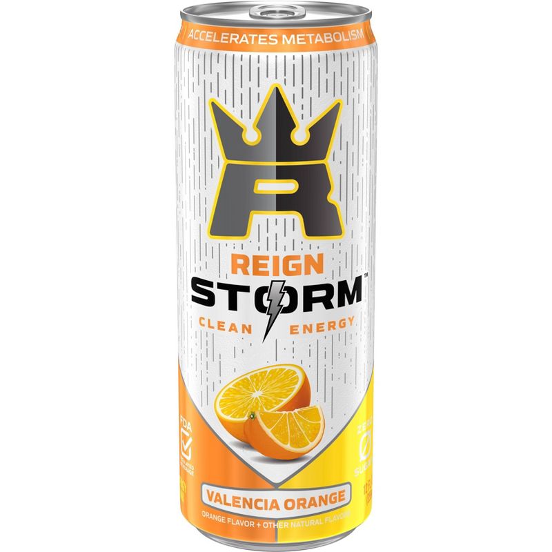Reign Storm Valencia Orange Energy Drink - 12 fl oz Cans, 1 of 7