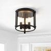 Binsor 3 Light 12" Pendant - FLU4054 - Bronze/Clear - Safavieh - 4 of 4