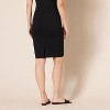 Women's Ponte Pull-On Pencil Skirt - Fitted Above The Knee Black - 2 of 4