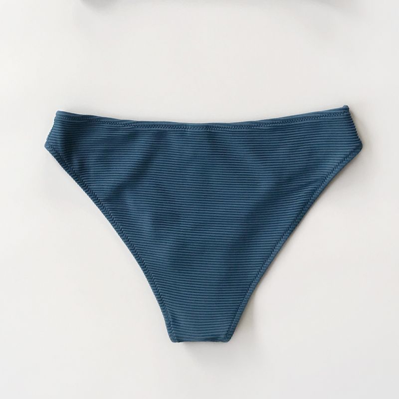 Women's Ribbed Low Waisted Bikini Bottom Swimsuit - Cupshe, 4 of 5