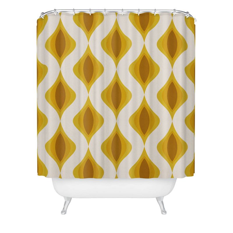 Alisa Galitsyna Ornaments Shower Curtain Yellow - Deny Designs, 1 of 5