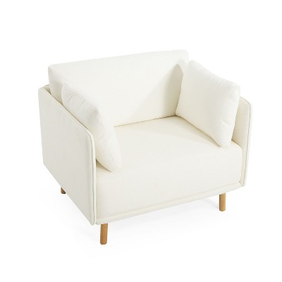 NicBex Polyester Accent Chair,Upholstered Living Room Chairs with Soft Cushions and Wooden Legs,Modern Armchair,Accent Chairs for Living Room
