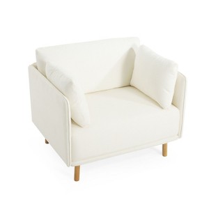 NicBex Polyester Accent Chair,Upholstered Living Room Chairs with Soft Cushions and Wooden Legs,Modern Armchair,Accent Chairs for Living Room - 1 of 4