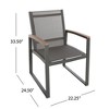 PAGED Set of 2 Patio Dining Chairs,Modern Outdoor Dining Chairs with Aluminum Frame,24.5 inch Chairs Suitable for Patio,Garden, - 3 of 4